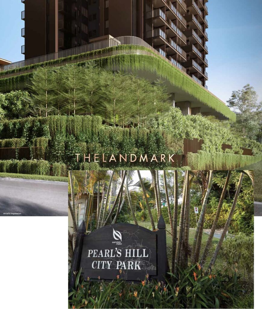 the landmark condo landscaping with pearl's hill city park