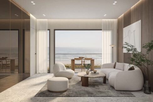 the shorefront living room view